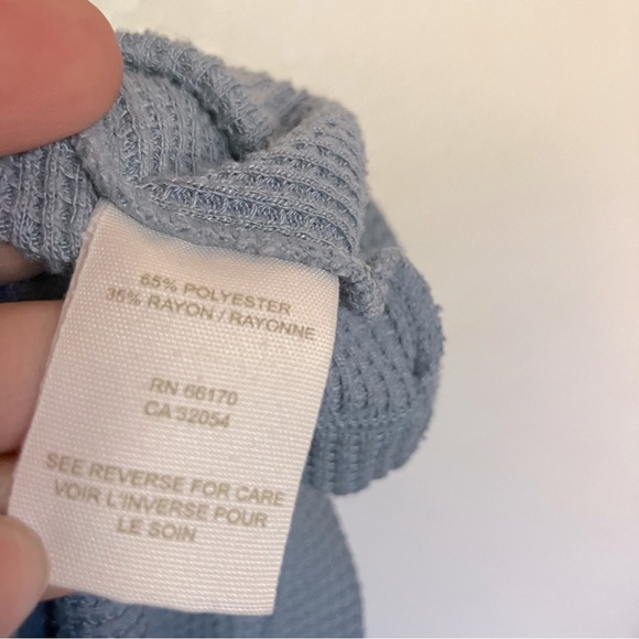 Free People Light Blue Waffle Knit Dress Size M - Picture 6 of 6